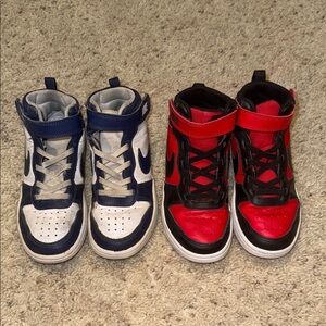 Nike Kids Sneakers - Red, Black, and Blue